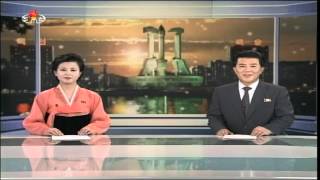 Evening news on North Korean TV, January 1 2014