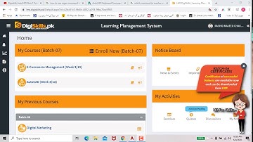 Digiskills AutoCAD Quiz 1 Solution Batch 07 | Quiz No.1 | Batch 7