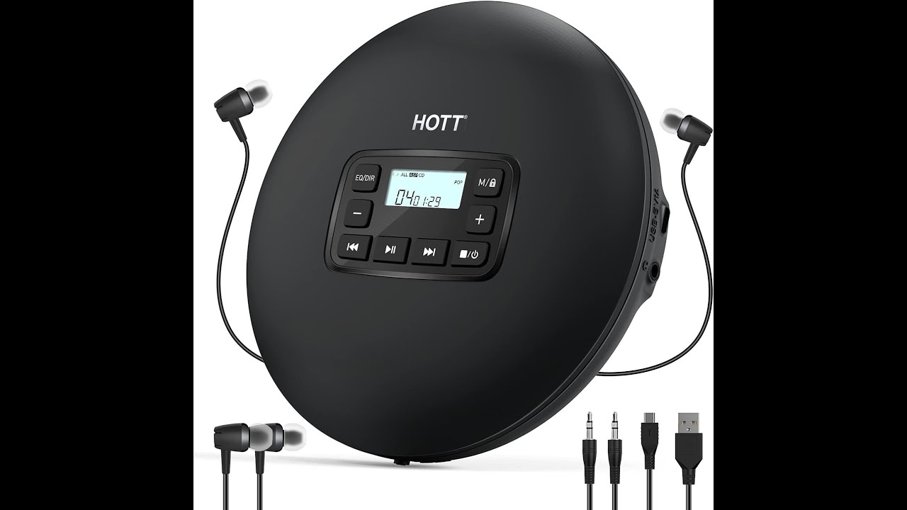 HOTT Portable CD Player review and test YouTube
