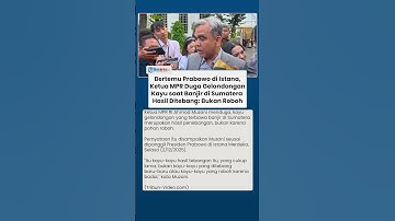 Ketua MPR Soroti Dugaan Pembalakan Liar di Balik Banjir Sumatera, Kayu Gelondongan Jadi Bukti