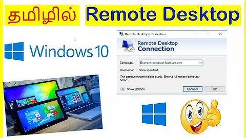 How to Enable Remote Desktop connection in Windows 10 Tamil | VividTech