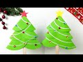 Cute Paper Christmas tree - DIY Christmas Decor for kids