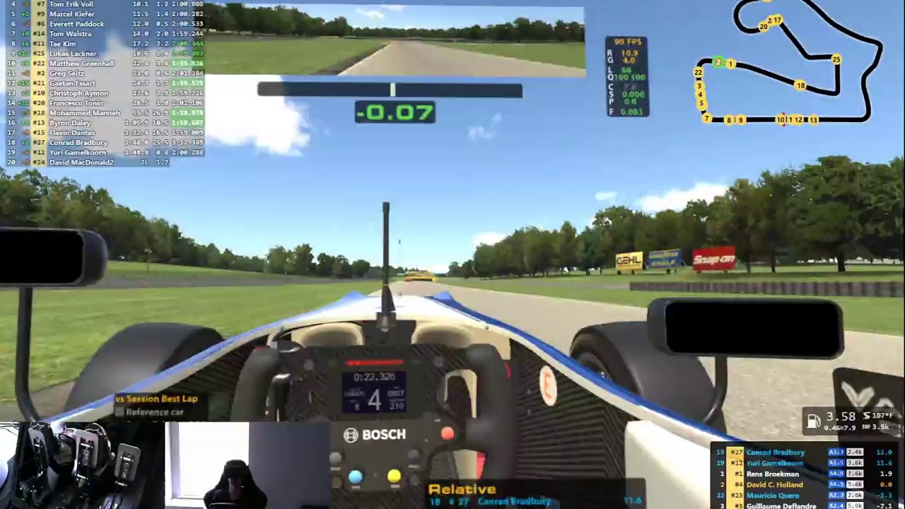 iRacing | F3 | Top Split Race | VR | Road America - YouTube