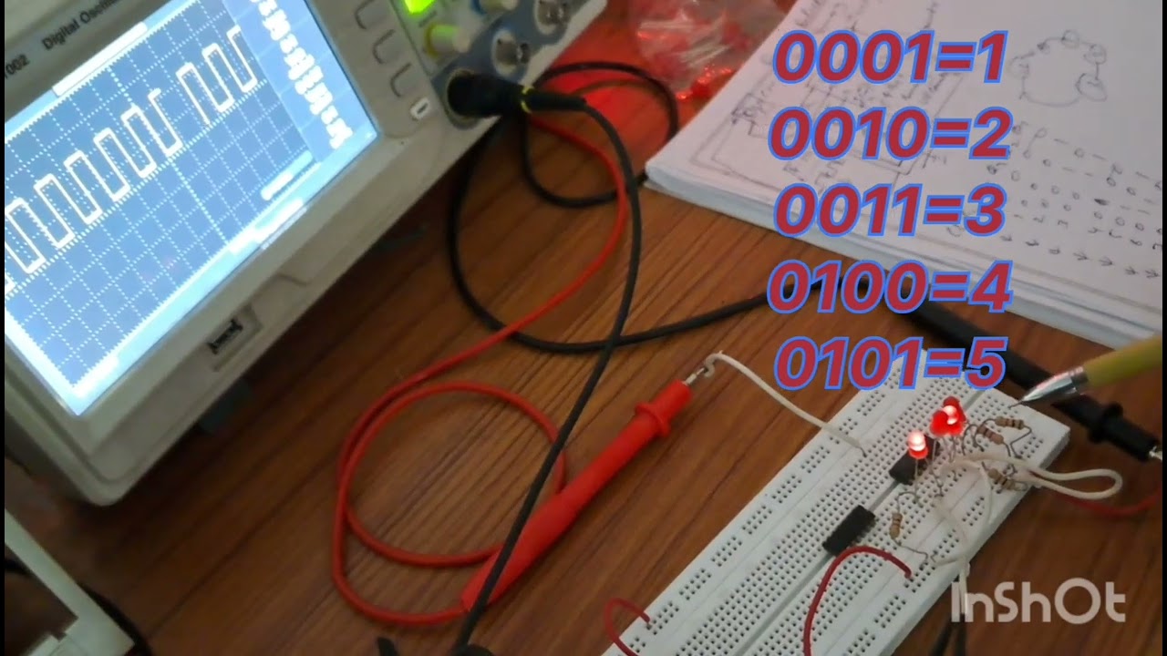 Subject: Digital Electronics Lab: 4 Bit Asynchronous binary UP counter Experiment by using IC 74393.