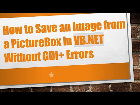 How to Save an Image from a PictureBox in VB.NET Without GDI+  Errors