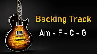 Rock Pop BACKING TRACK A Minor | Am F C G | 70 BPM | Guitar Backing Track chords