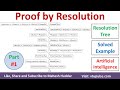 14 Proof by Resolution First Order Logic Solved Example Artificial Intelligence Mahesh Huddar Part 1