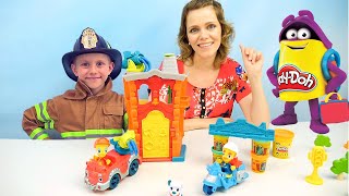 Пожарные Play Doh И Даник - Весёлый Пластилин Плей До И Машинки Для Детей