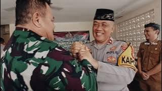HUT Bhayangkara ke 79, Danramil 0503/Kalijati Bersama Camat Cipeundeuy, Gerudug Mapolsek Cipeundeuy