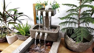 How to make amazing beautiful super cemented waterfall fountain water fountain