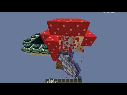 how to break an end portal with mushrooms (minecraft java edition 1.15 , 1.16)