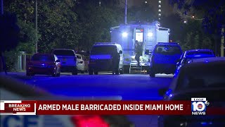 Armed man barricaded inside Miami home