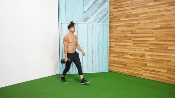 Single Arm DB Suitcase Forward Lunge