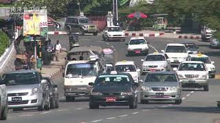 Hustle and bustle of Yangon, Myanmar 2012