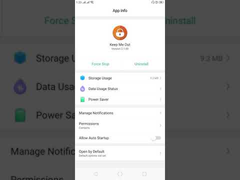 How to enable Keep Me Out on Oppo Devices