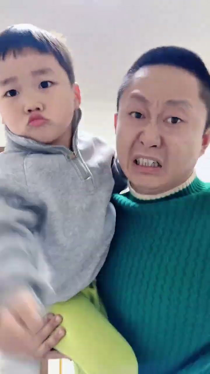 I wanted to be Doby's son  but I didn't expect the father and son to react so badly# Cute baby#Cute
