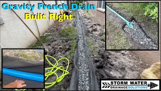 French Drains Gravity Fed  How To Build  Tampa Yard Drainage