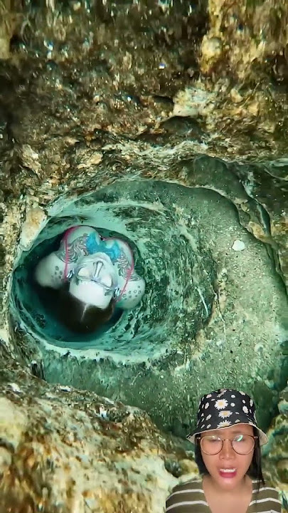 BIARIN TANTE NYANGKUT ⁉️ #underwater #travel #nature #ngeshortsdulu