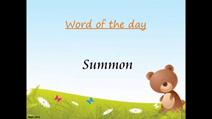 WORD OF THE DAY| SUMMON|meaning synonyms antonyms and its usage|Learning Hut