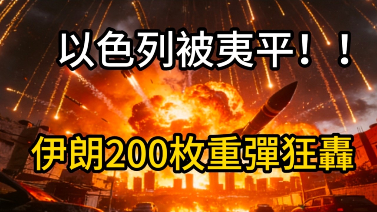 伊朗200枚導彈突然全升空，鐵穹攔截率不足！#伊朗