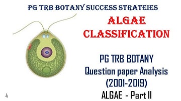 Algae Classification, Classification of Algae Part 1, Algae for NEET. PG TRB Botany Algae