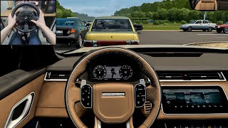 City Car Driving - Range Rover Velar [Steering wheel gameplay] screenshot 3
