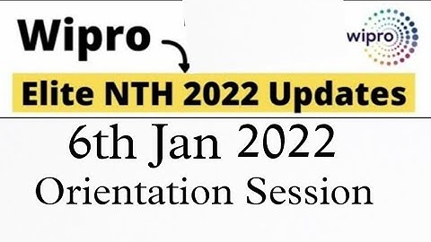 Wipro orientation session 2022 Wipro offer letter Wipro turbo 2022 Wipro elite 2022