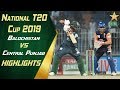 Highlights | Balochistan vs Central Punjab | National T20 Cup 2019