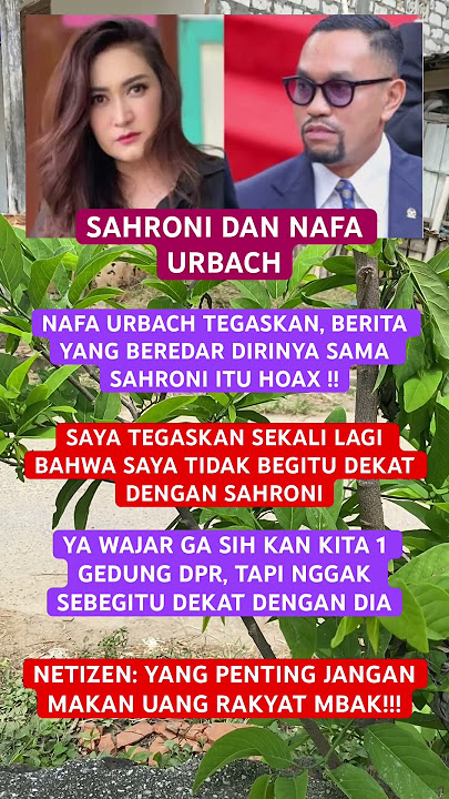 ISU PANAS NAFA URBACH DAN SAHRONI #sahroni #nafaurbach #dpr