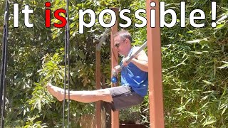 The physics of a slow muscle up with no false grip