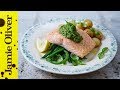 Pan-fried Salmon & Pesto Veg | Jamie Oliver