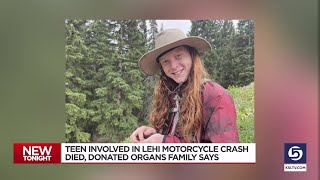 Family of 17-year-old who died after Lehi motorcycle crash say he saved lives by donating organs