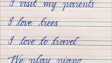 CURSIVE WRITING PRACTICE/ CURSIVE WRITING TUTORIAL/ #fourlines #ballpen #gelpen