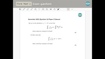 A Level maths November 2021 Question 12 Paper 2 Edexcel