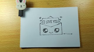 วาดรูปจดหมายรักน่ารักเก๋ไก๋ | Drawing a cute Love Envelope | Myskyart บ้านศิลปะ.
