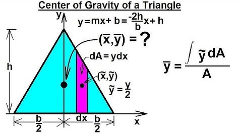 Mechanical Engineering: Centroids & Center of Gravity (7 of 35) Center of Gravity of a Triangle