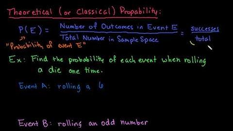Theoretical or Classical Probaibility
