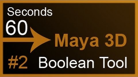 Maya Tutorial : Boolean Tool ( 60 Seconds )