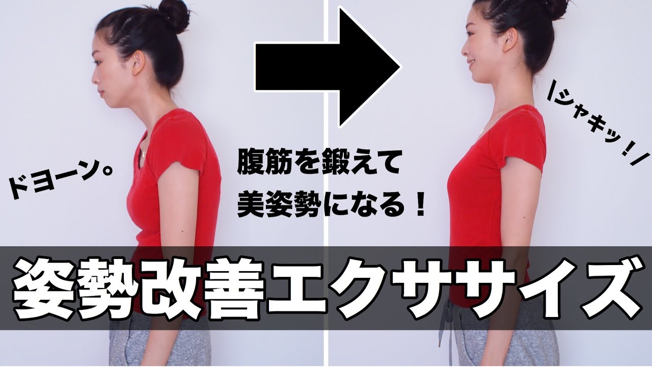 姿勢改善に効く腹筋エクササイズ 姿勢を良くする方法 Youtube