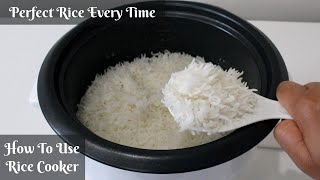 How To Cook Perfect Fluffy Rice In Rice Cooker | How To Use Rice Cooker