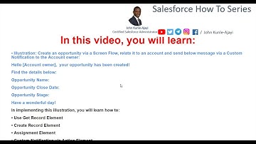 14 Create an opportunity via Screen Flow and send message via a Custom Notification to Account owner
