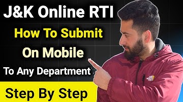 How To File Online RTI In J&K | Online RTI Kaise Submit Karte hai online | How To file RTI Online