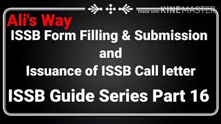 ISSB form filling and submission|ISSB call letter|ISSB Guide Series Part16|#issb|issb preparation