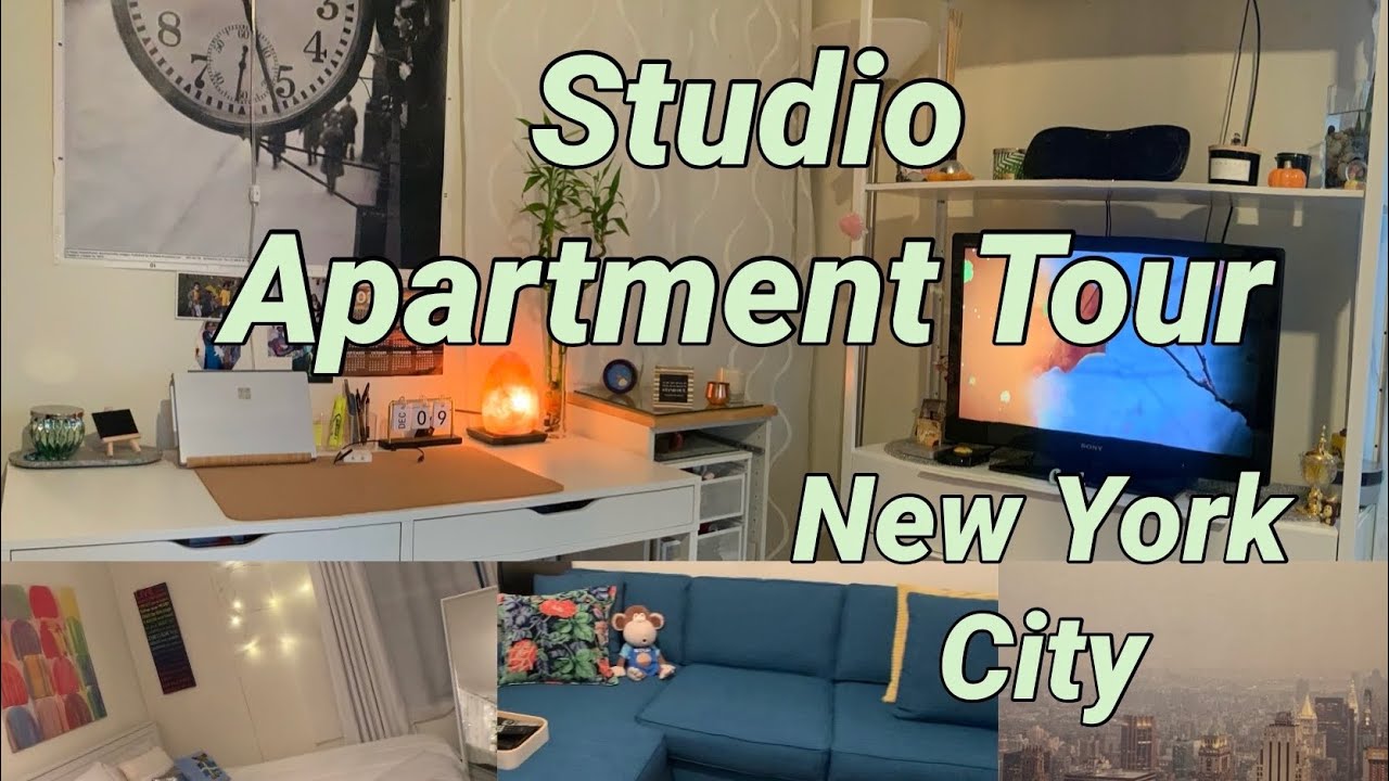 NewYorkCity Small Studio Apartment Tour 2020 (Queens, NY) AGillVlogs