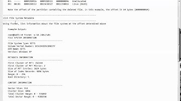 Introduction to Recovering Deleted Files with the Sleuth Kit
