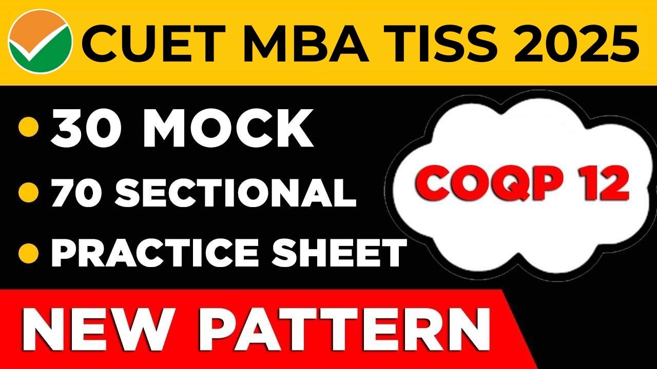 CUET PG MBA TISS COQP 12 | BEST TEST SERIES ON NEW PATTERN | 100 MOCK ...