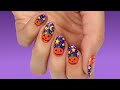 Cute Halloween Pumpkin Nail Art