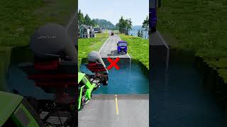 Tanker trucks vs huge water pit #32 | BeamNG Peak | #monstertruck #beamngdrivemods #beamnglive