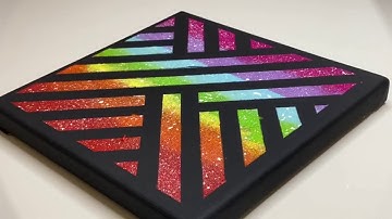 Rainbow Abstract Painting for Beginners | Masking Tape | Acrylic Painting | Step by Step | ASMR