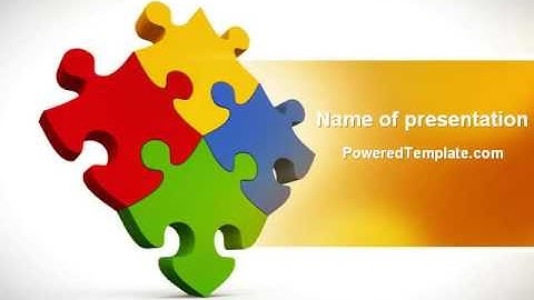 Colorful Puzzles PowerPoint Template by PoweredTemplate.com